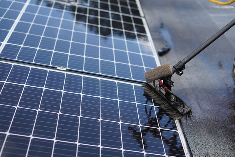 Solar panel cleaning